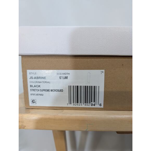 Jessica Simpson Abrine Black Microsuede Over the Knee Heeled Boots 6.5 - Picture 9 of 12